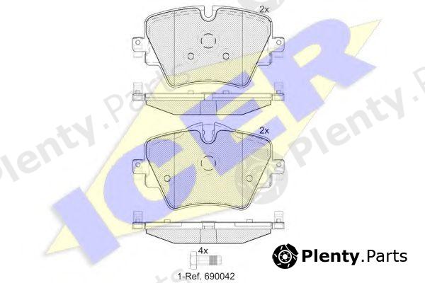  ICER part 182216 Brake Pad Set, disc brake