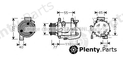  AVA QUALITY COOLING part HDAK208 Compressor, air conditioning