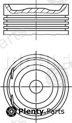  MAHLE ORIGINAL part 0122000 Piston