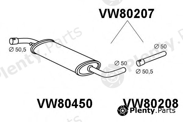  VENEPORTE part VW80207 Middle Silencer
