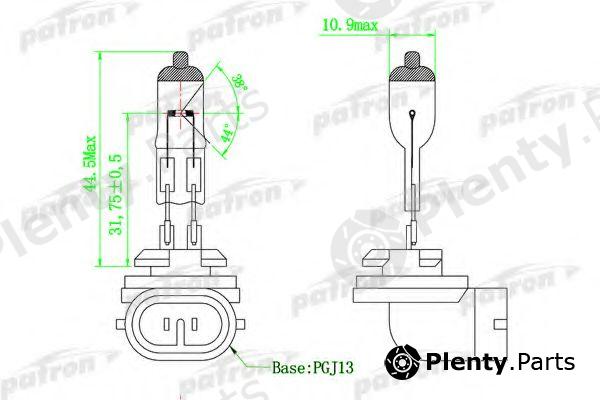  PATRON part PLH27W/2 (PLH27W2) Bulb, fog light