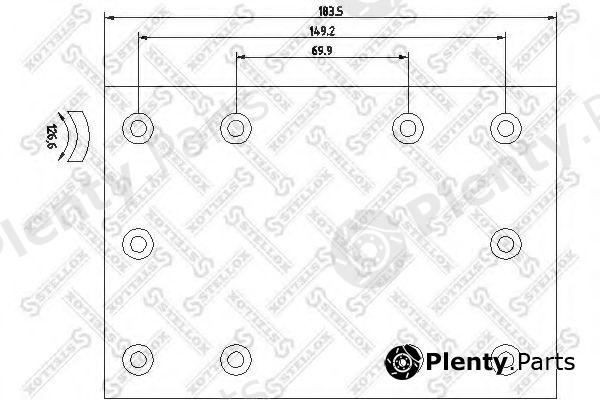  STELLOX part 85-01045-SX (8501045SX) Brake Lining Kit, drum brake