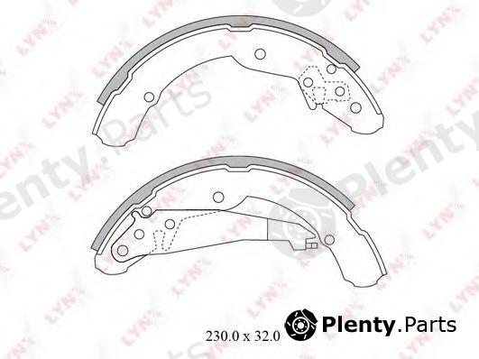  LYNXauto part BS-8001 (BS8001) Brake Shoe Set