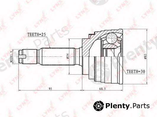  LYNXauto part CO5501 Joint Kit, drive shaft