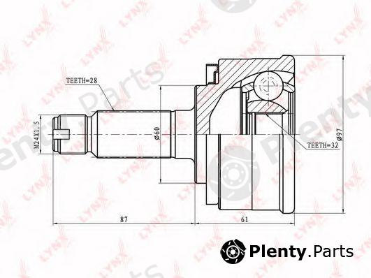  LYNXauto part CO7800 Joint Kit, drive shaft