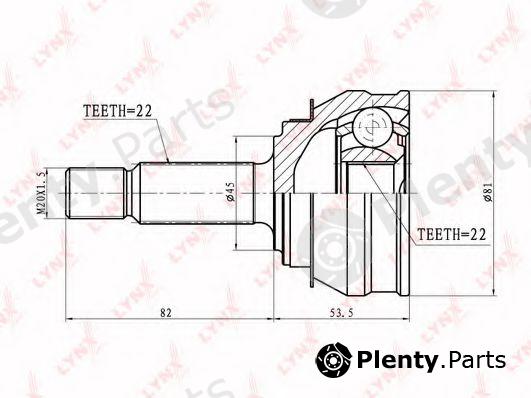  LYNXauto part CO8001 Joint Kit, drive shaft