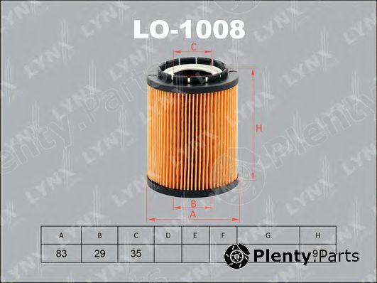  LYNXauto part LO-1008 (LO1008) Oil Filter