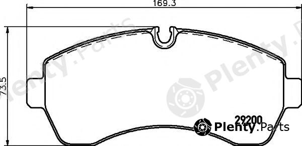  HELLA PAGID part 8DB355005-531 (8DB355005531) Brake Pad Set, disc brake