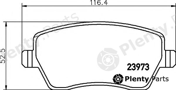  HELLA PAGID part 8DB355010-851 (8DB355010851) Brake Pad Set, disc brake