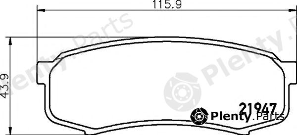  HELLA PAGID part 8DB355016-831 (8DB355016831) Brake Pad Set, disc brake