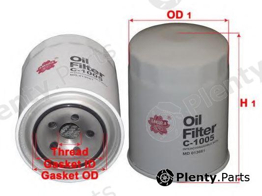  SAKURA part C1005 Oil Filter