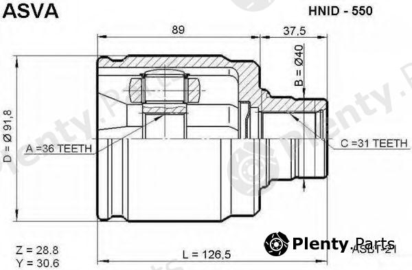  ASVA part HNID550 Joint Kit, drive shaft