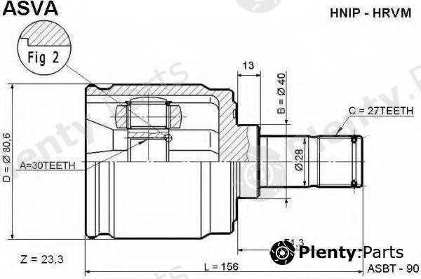  ASVA part HNIP-HRVM (HNIPHRVM) Joint Kit, drive shaft