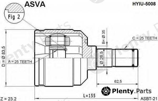  ASVA part HYIU-5008 (HYIU5008) Replacement part