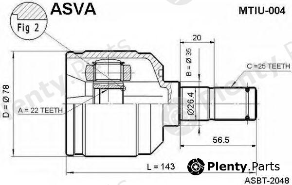  ASVA part MTIU004 Joint Kit, drive shaft