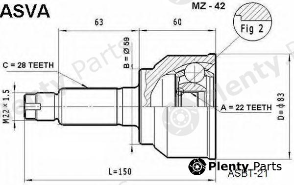  ASVA part MZ42 Joint Kit, drive shaft