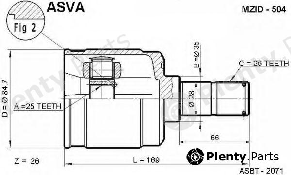  ASVA part MZID504 Replacement part