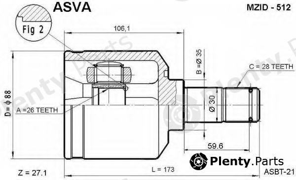  ASVA part MZID512 Replacement part