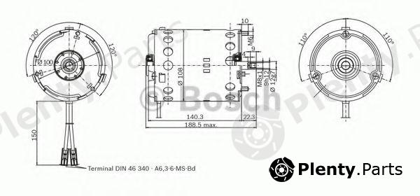  BOSCH part F006B10269 Electric Motor, interior blower