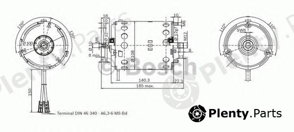  BOSCH part F006B10270 Electric Motor, interior blower