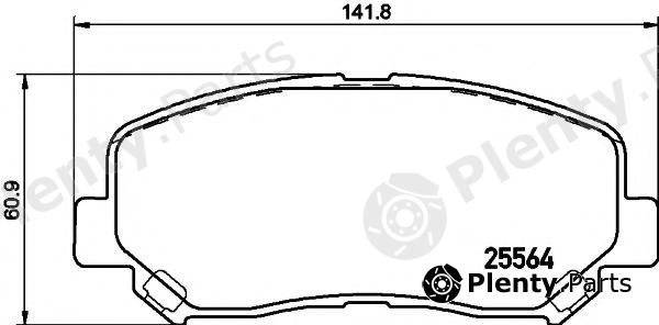  TEXTAR part 2556401 Brake Pad Set, disc brake