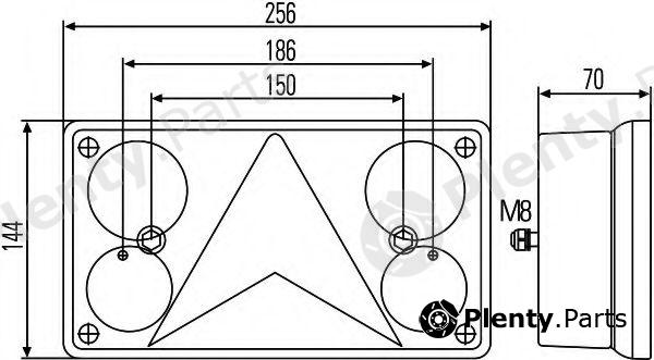  HELLA part 2VP340400-141 (2VP340400141) Combination Rearlight