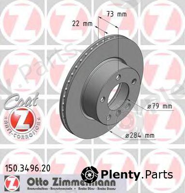  ZIMMERMANN part 150.3496.20 (150349620) Brake Disc
