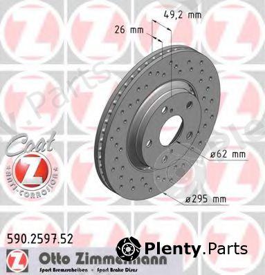  ZIMMERMANN part 590.2597.52 (590259752) Brake Disc