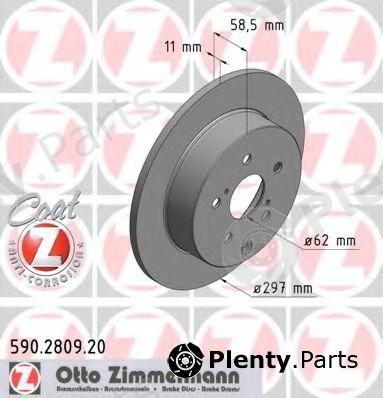  ZIMMERMANN part 590.2809.20 (590280920) Brake Disc
