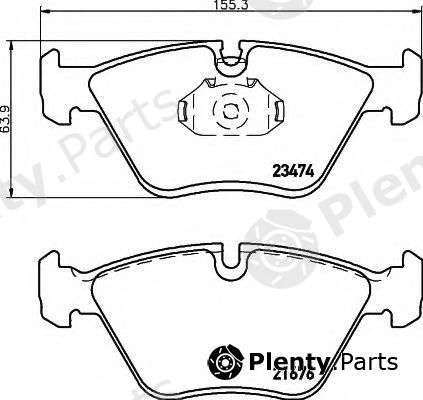  HELLA part 8DB355009-651 (8DB355009651) Brake Pad Set, disc brake