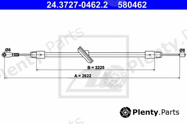  ATE part 24372704622 Cable, parking brake