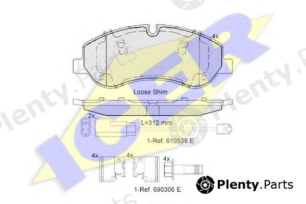  ICER part 142119 Brake Pad Set, disc brake