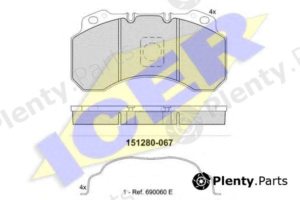  ICER part 151280-067 (151280067) Brake Pad Set, disc brake