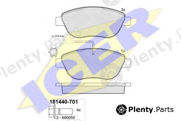  ICER part 181440 Brake Pad Set, disc brake