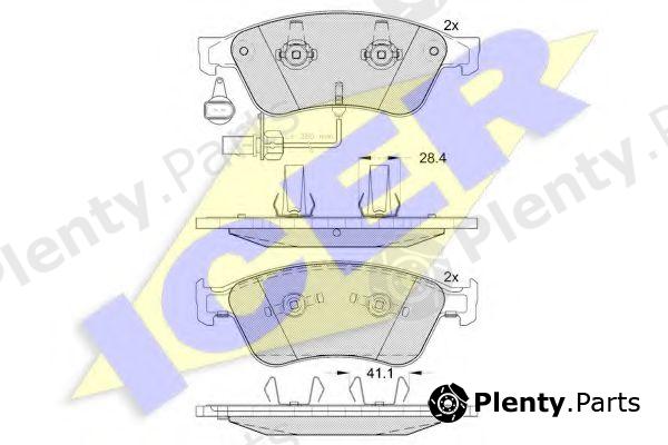  ICER part 181725 Brake Pad Set, disc brake