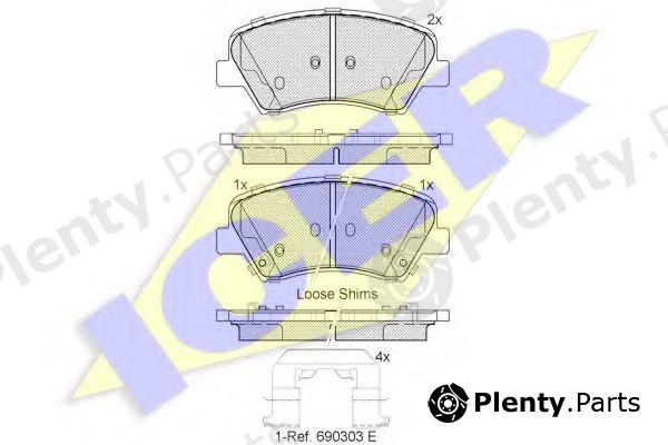  ICER part 182029 Brake Pad Set, disc brake