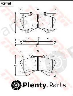  TRW part GDB7763 Brake Pad Set, disc brake