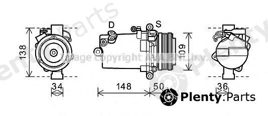  AVA QUALITY COOLING part BWAK408 Compressor, air conditioning