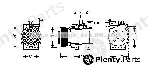 AVA QUALITY COOLING part HYAK123 Compressor, air conditioning