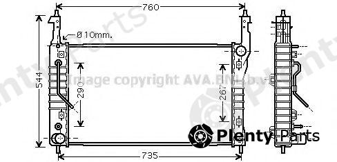  AVA QUALITY COOLING part OLA2424 Radiator, engine cooling
