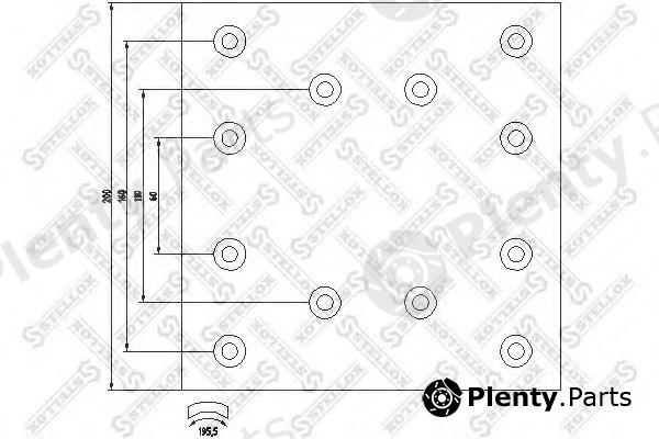 STELLOX part 85-01249-SX (8501249SX) Brake Lining Kit, drum brake