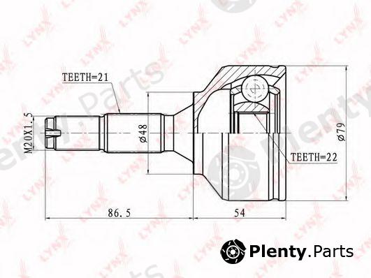  LYNXauto part CO6103 Joint Kit, drive shaft