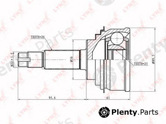  LYNXauto part CO7512 Joint Kit, drive shaft