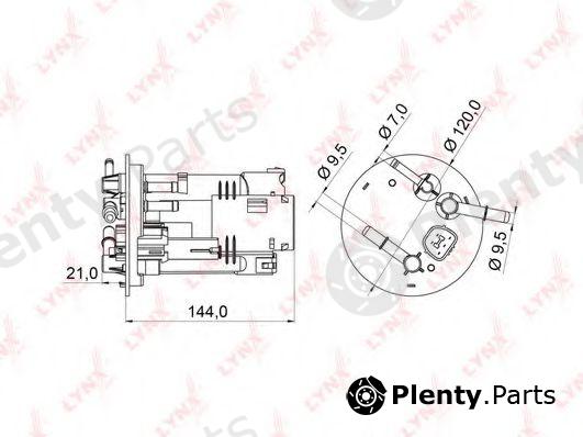  LYNXauto part LF-971M (LF971M) Fuel filter