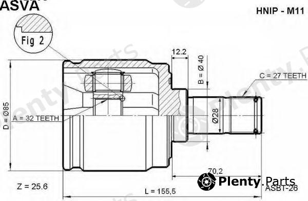  ASVA part HNIP-M11 (HNIPM11) Replacement part