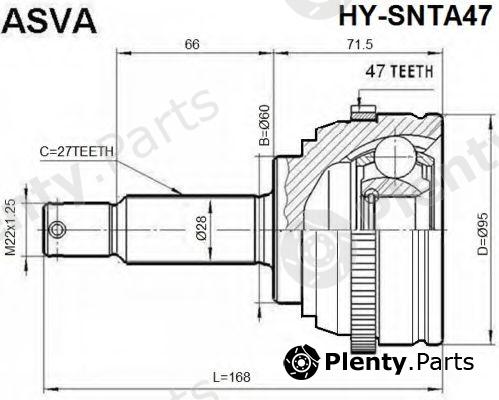  ASVA part HY-SNTA47 (HYSNTA47) Replacement part