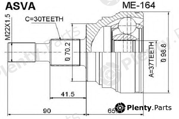  ASVA part ME164 Joint Kit, drive shaft