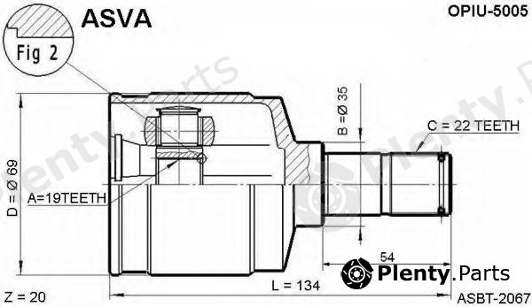  ASVA part OPIU-5005 (OPIU5005) Replacement part