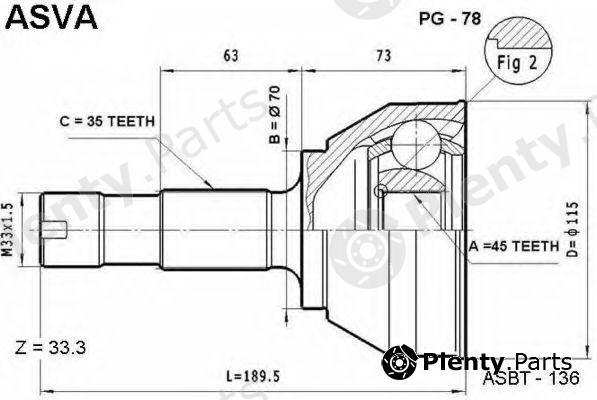  ASVA part PG78 Replacement part