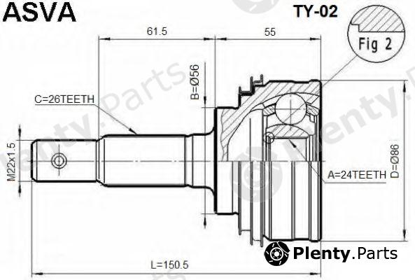  ASVA part TY02 Replacement part